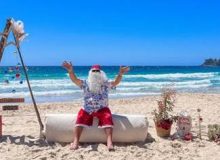 Christmas Santa photos Narrawallee Beach