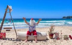 Christmas Santa photos Narrawallee Beach